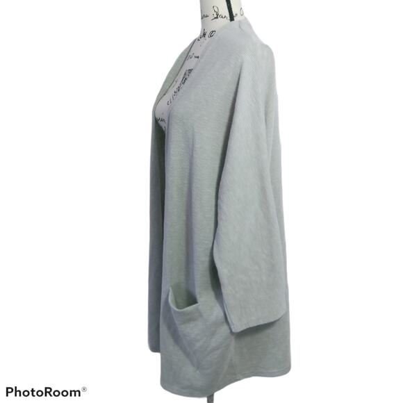 DONNI Open Front Striped Cardigan One Size - Picture 3 of 7